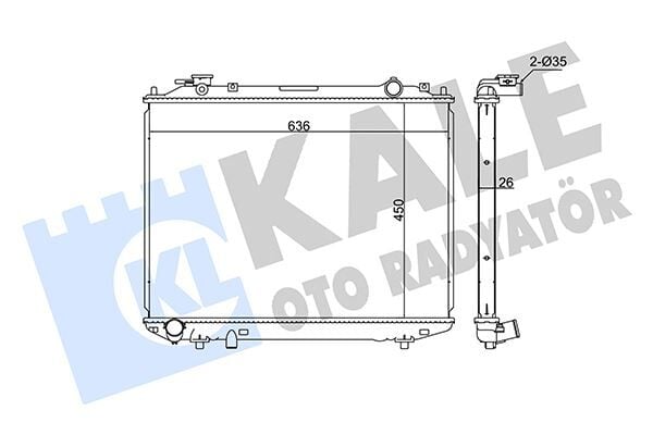 KALE 356200 SU RADYATÖRÜ FORD RANGER 98> 2.5 D-TD - Görsel 1