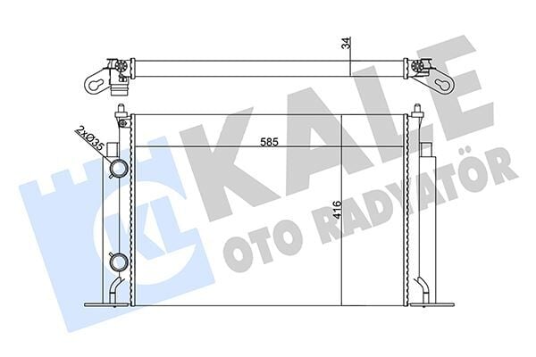 KALE 356260 RADYATÖR FIAT STILO RADYATÖR AL/MKNK 585X416X34 - Görsel 1