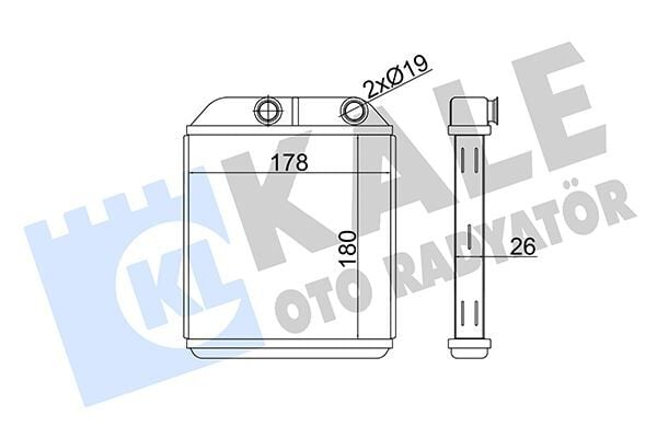KALE 356330 KALORİFER RADYATÖRÜ MITSUBISHI CARISMA 1.6L 4G92 DA1A 95-> 1.8L 4G93 GDI DA2A 95-> 1.9L DI-D F9Q diz el DA5A 00-05 / VOLVO S40-V40- ALEMİNYUM - Görsel 1