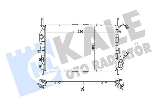 KALE 356400 MOTOR SU RADYATORU MONDEO 2.0TDCI 2.2TDCI 01>07 KLIMALI - Görsel 1