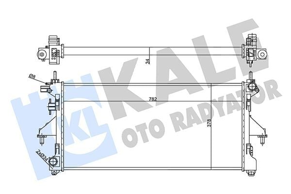 KALE 356455 SU RADYATÖRÜ FIAT DUCATO 2.3D 06 > MT MEKANİK 782x378x34 3062308080 - Görsel 1