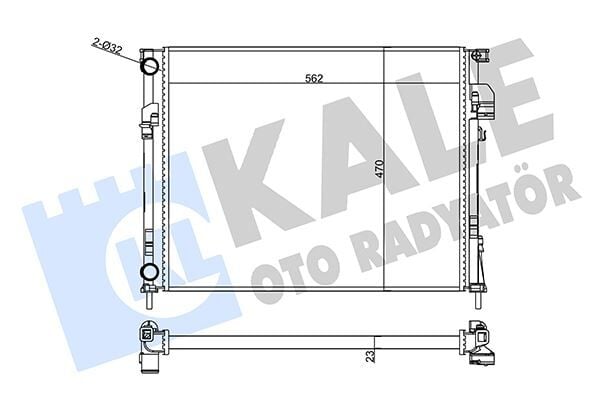 KALE 356890 SU RADYATÖRÜ RENAULT TRAFIC II-OPEL VIVARO-NISSAN PRIMASTAR 1.9DCI-DTI 2.0 2.0 16V 01 > MT MEKANİK 562x470x23 2140000QAS-4408645-4414691-91166000-91166001-91169066-7711135144-7711135145 - Görsel 1