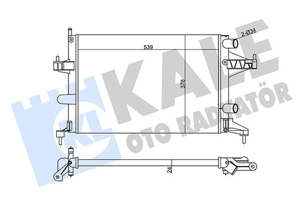 KALE 356975 RADYATÖR CORSA C-COMBO-TIGRA 1.0-1.2-1.2 16V-1.4-1.4 16V AC KLİMASIZ MEK 539x378x24 1300236-9201 955-25555161-24445162 - Görsel 1