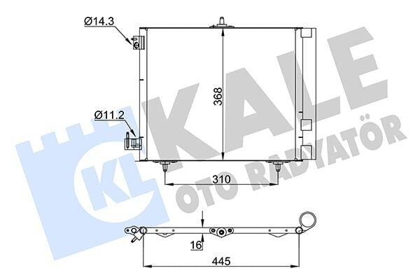 KALE 358440 KONDENSER P207-P208-P1007-P2008 05 >-C2-C3-C3 II 03>DS 3 14> 1.4 1.6HDI KURUTUCU İLE AL/AL 420X371X1 6 - Görsel 1