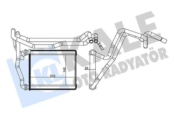 KALE 358580 KALORİFER RADYATÖRÜ TOYOTA RAV4 2.0L 1AZ-FE ACA21 01-05 - ALEMİNYUM - Görsel 1