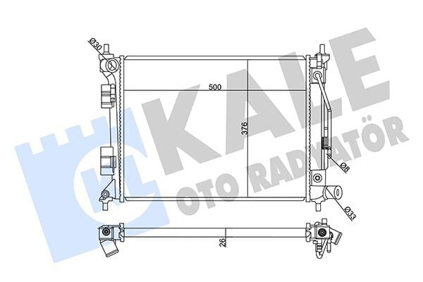 KALE 358965 RADYATÖR HYUNDAI i20 ACTIVE-i20 II 1.4 15- - Görsel 1