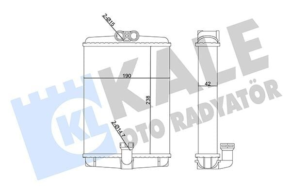 KALE 360205 KALORIFER RADYATORU MERCEDES W210 W220 C215 R170 C208 A208 - Görsel 1
