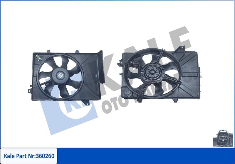 KALE 360260 FAN GRUBU HYUNDAI GETZ 1.4i 05-10 - 12V - Görsel 1