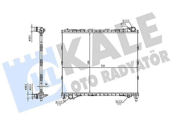KALE 362210 MOTOR SU RADYATORU LAND ROVER RANGE ROVER L405 L494 - Görsel 1