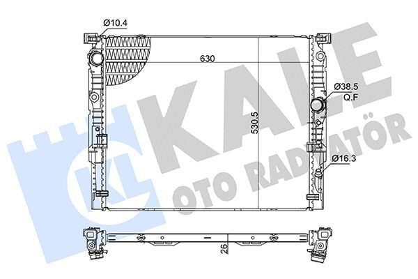 KALE 363505 MOTOR SU RADYATORU BMW B48 G30 F90 G31 G32 G11 G12 - Görsel 1