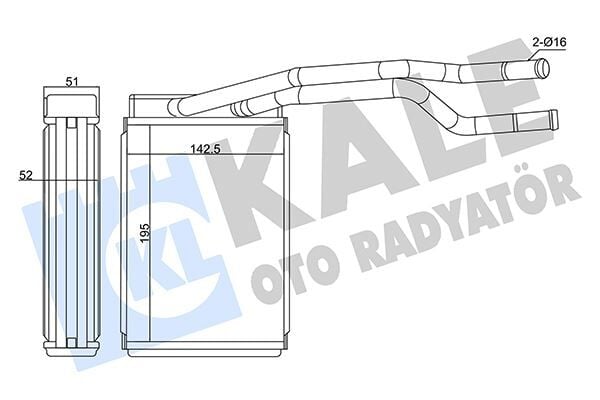 KALE 370565 KALORİFER RADYATÖRÜ FORD FİESTA/FUSİON 02> - Görsel 1