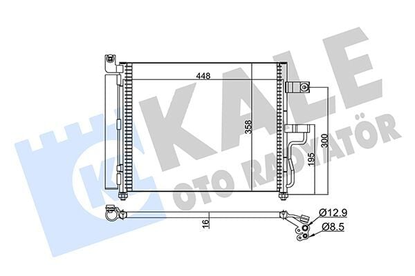 KALE 379100 KLİMA KONDENSERİ ACCENT-ACCENT II AL/AL 448x370x16 - Görsel 1