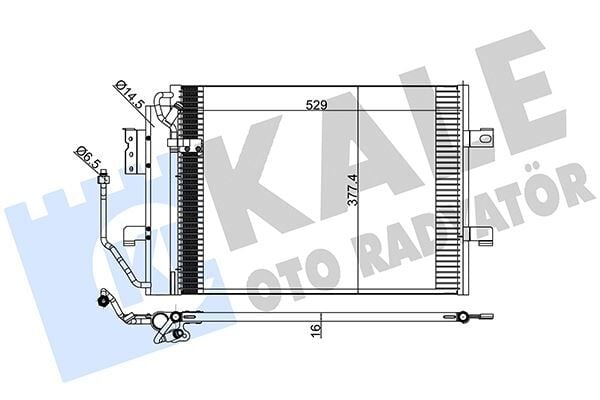 KALE 380900 KLIMA RADYATORU MERCEDES A-CLASS W168 97>04 - Görsel 1