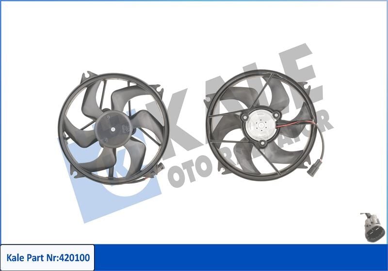 KALE 420100 FAN MOTORU PERVANE CITROEN C4 I-II-DS4 PEUGEOT P307-P307 CC-P307 SW 200W-385mm - Görsel 1