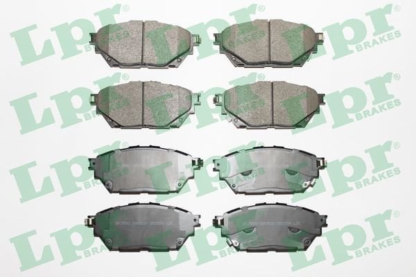 LPR 05P2000 ÖN / ARKA TAKIM FREN BALATA MITSUBISHI CANTER 3.0L 4P10 Euro5 FUSO TFA35 TFA35L TFB75 TFB75L TFB85 T FB85L kamyon 12-> Aşınma ikaz soketli - 8 parça - Görsel 1