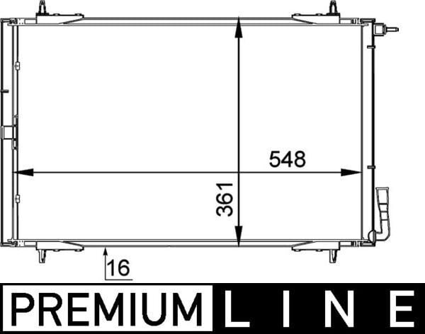 MAHLE AC220000P KLİMA RADYATÖRÜ KONDANSER PEUGEOT P206 98>09 1.1-1.4-1.6-2.0-1.4HDI-1.6HDI - Görsel 1