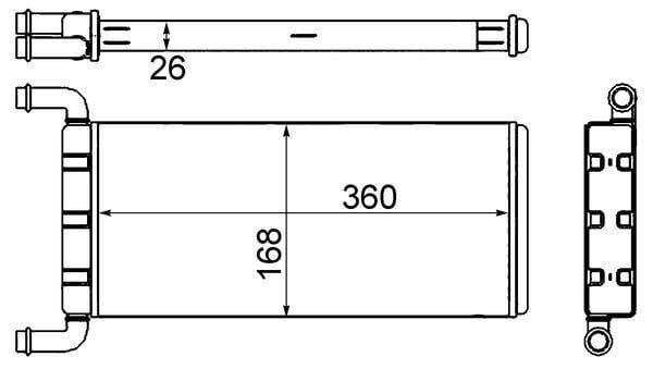 MAHLE AH241000S KALORIFER RADYATORU MERCEDES SPRINTER B906 . VW CRAFTER 30-35-50 - Görsel 1