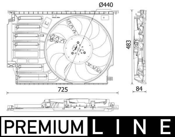 MAHLE CFF547000P RADYATOR FANI PREMIUM LINE BMW F45 F48 MINI F56 - Görsel 1