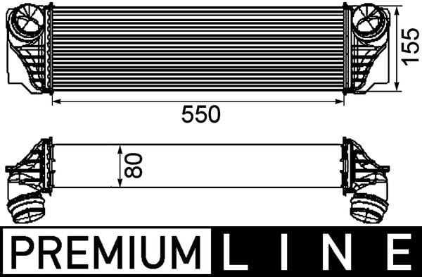 MAHLE CI184000P TURBOSARJ RADYATORU BMW B47 N47N N57N F07 F10 F11 F01 F02 - Görsel 1