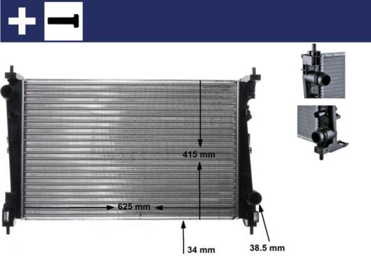 MAHLE CR1112000S RADYATÖR CORSA D 05>PUNTO 05>BRAVO II 07>1.3 JTD-1.7CDTI MEK AC KLİMASIZ 620x395x27 - Görsel 1