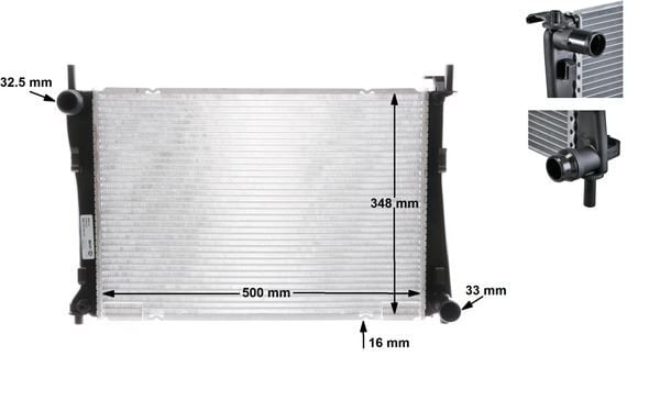 MAHLE CR1355000S MOTOR SU RADYATORU FIESTA V FUSION 01>08 1.25 1.4 16V 1.6 16V MAZDA II 1.4 16V 1.6 16V 02>OLCU 500 358 16 - Görsel 1