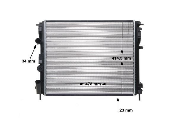MAHLE CR35000S RADYATÖR CLIO II-KNG -LOGAN-SOLENZA-1.5DCİ-1.4-1.6 16V-1.9DTI AC MEK 480x415x34 - Görsel 1