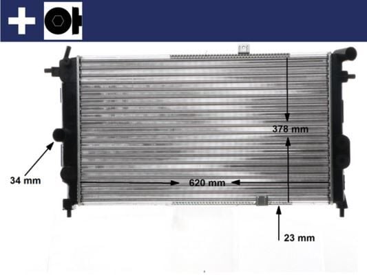 MAHLE CR438000S RADYATÖR VECTRA A 90-95 CALIBRA A 94-97 AC KLİMASIZ OTOM 618x375x28 - Görsel 1