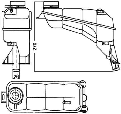 MAHLE CRT117000S RADYATOR YEDEK SU DEPOSU MERCEDES E-CLASS W210 S210 - Görsel 1