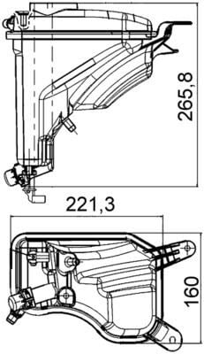 MAHLE CRT207000S RADYATOR YEDEK SU DEPOSU BMW N43 N45 N46 N51 N54 N20 N53 E81 E82 E90 E88 E91 E92 E93 E84 E89 - Görsel 1