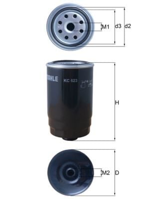 MAHLE KC623 YAKIT FİLTRESİ HYUNDAI ACCENT BLUE 1.6L D4FB CRDİ 10-17 / İX35 2.0L D4HA 10-15 / KIA CEED 1.6L D4FB 07-12 / CERATO 1.6L D4FB 06-09 / RIO 1.4L D4FC 10-17 / SPORTAGE 2.0L D4HA 10-15 - Görsel 1