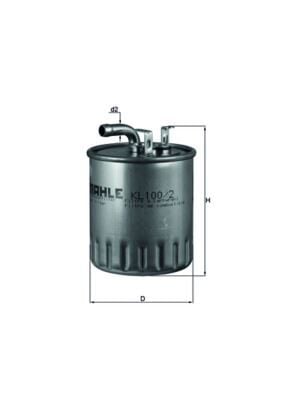MAHLE KL100.2 YAKIT FILTRESI MERCEDES OM668 OM611 W168 W414 W638 B901>B905 - Görsel 1