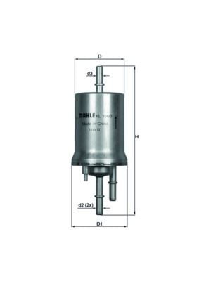 MAHLE KL156.3 YAKIT FİLTRESİ GOLF V-JETTA III-POLO IV-CADDY III-FABIA II-OCTAVIA II-A3-IBIZA IV-1.4-1.6 16V 4 BAR - Görsel 1