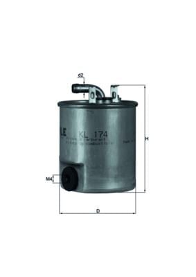 MAHLE KL174 YAKIT FILTRESI MERCEDES OM611 OM668 W168 W414 W638 B901>B904 - Görsel 1