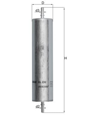 MAHLE KL232 YAKIT FILTRESI LAND ROVER FREELANDER I 204D3 L314 TD4 - Görsel 1