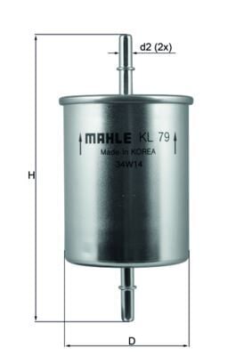 MAHLE KL79 YAKIT FİLTRESİ BORA-GOLF IV-MULTIVAN V-TRANSPORTER V-OCTAVIA-TOLEDO II-LEON-AUDI TT-A4 - Görsel 1