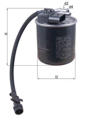 MAHLE KL912 YAKIT FILTRESI MERCEDES OM651 W204 S204 W212 C207 W166 X204 W639 W447 B906 B907 B910 - Görsel 1