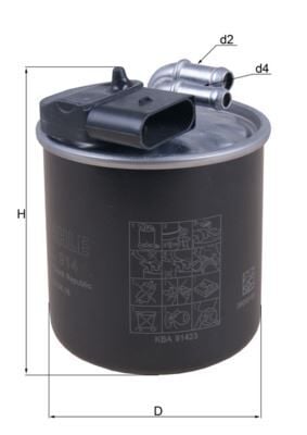 MAHLE KL914 YAKIT FILTRESI MERCEDES OM651 W639 W447 W470 B906 B907 B910 - Görsel 1