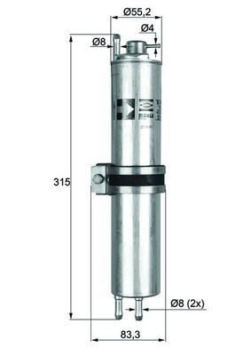 MAHLE KLH12 YAKIT FILTRESI BMW M54 N62 E65 E66 - Görsel 1