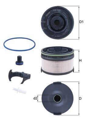 MAHLE KX533KIT YAKIT FILTRESI MERCEDES OM654 W177 W247 W205 S205 C205 W213 S213 C238 - Görsel 1