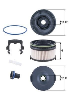 MAHLE KX568KIT YAKIT FILTRESI MERCEDES OM654 W205 C257 W213 C238 W463 C253 V167 W222 W447 W223 B907 B910 - Görsel 1