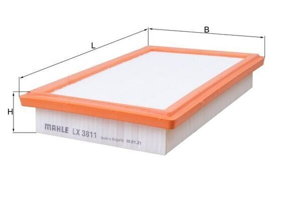 MAHLE LX3811 HAVA FILTRESI MERCEDES M274 W205 S205 C205 W213 R172 - Görsel 1