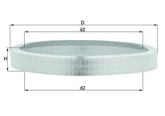 MAHLE LX61 HAVA FILTRESI MERCEDES M102 W201 W124 S124 C124 - Görsel 1