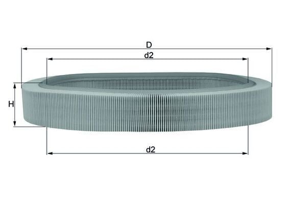 MAHLE LX638 HAVA FILTRESI MERCEDES M103 W201 - Görsel 1