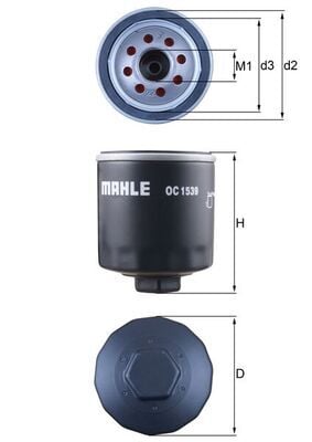 MAHLE OC1539 YAG FILTRESI TRANSIT V363 17> 4 4 105PS 130PS 170PS 2.0 ECOBLUE - Görsel 1