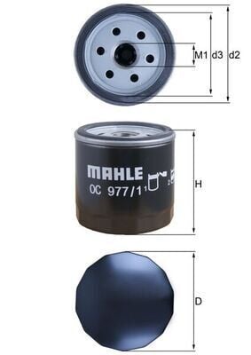 MAHLE OC977.1 YAĞ FİLTRESİ VW POLO-GOLF III-CADDY-BORA-OCTAVIA-FABIA-FELICA-TOLEDO-LEON-IBIZA-CORDOBA-ALTEA-ALTEA XL - Görsel 1