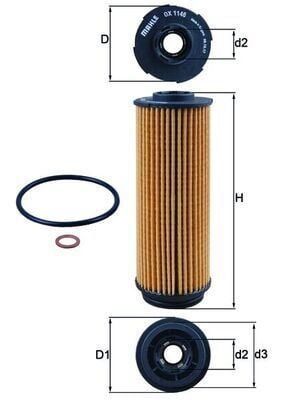 MAHLE OX1146D YAG FILTRESI BMW B57 B58 F20 F21 F22 F23 G42 F30 F31 F34 G20 G21 F32 F33 F36 G22 G23 G26 G30 G31 G38 G60 G61 G32 G11 G12 G70 G14 G15 G16 G01 G45 G02 G05 G18 G06 G07 G09 G29 - Görsel 1