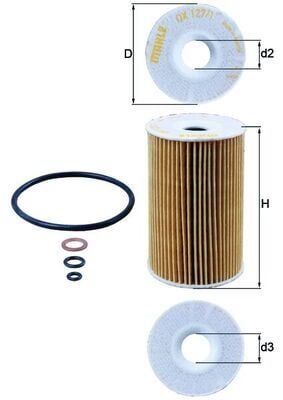 MAHLE OX127.1D YAG FILTRESI BMW M40 M43 M44 E30 E36 E46 E34 - Görsel 1