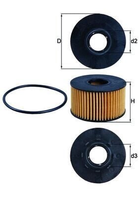 MAHLE OX191D YAĞ FİLTRESİ FORD TRANSİT V184-MONDEO-JAGUAR X-TYPE 01> 2.0-2.4 TDCİ - Görsel 1