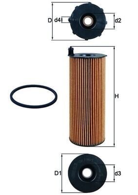 MAHLE OX196.1D YAĞ FİLTRESİ TOUAREG 3.0TDI-3.0 V6 TDI 06-10 -A4 04-08 -A5 04-11 -A8 03-10 -Q5 08- -Q7 06-10 - Görsel 1