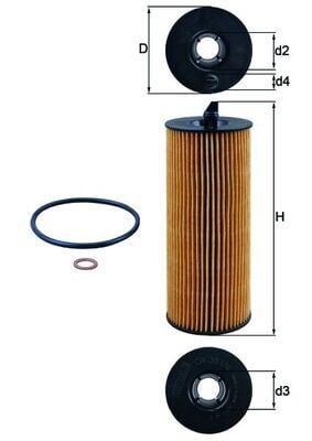 MAHLE OX361.4D YAG FILTRESI BMW N47 E81 E82 E87 E88 E90 E60 F10 F01 E84 E83 E70 E71 F15 F16 - Görsel 1
